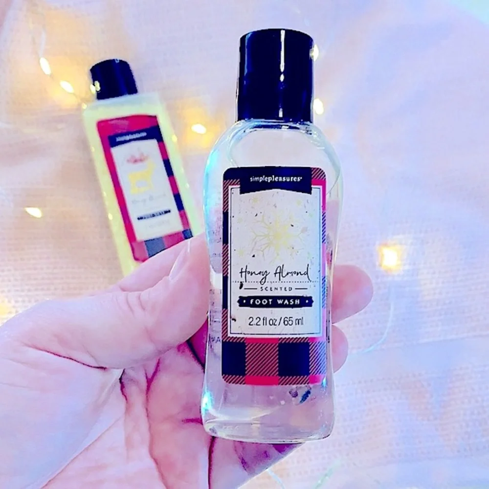 New »Simple Pleasures« 3pc Home Spa Pampering Pedicure Set »Honey Almond Scent«